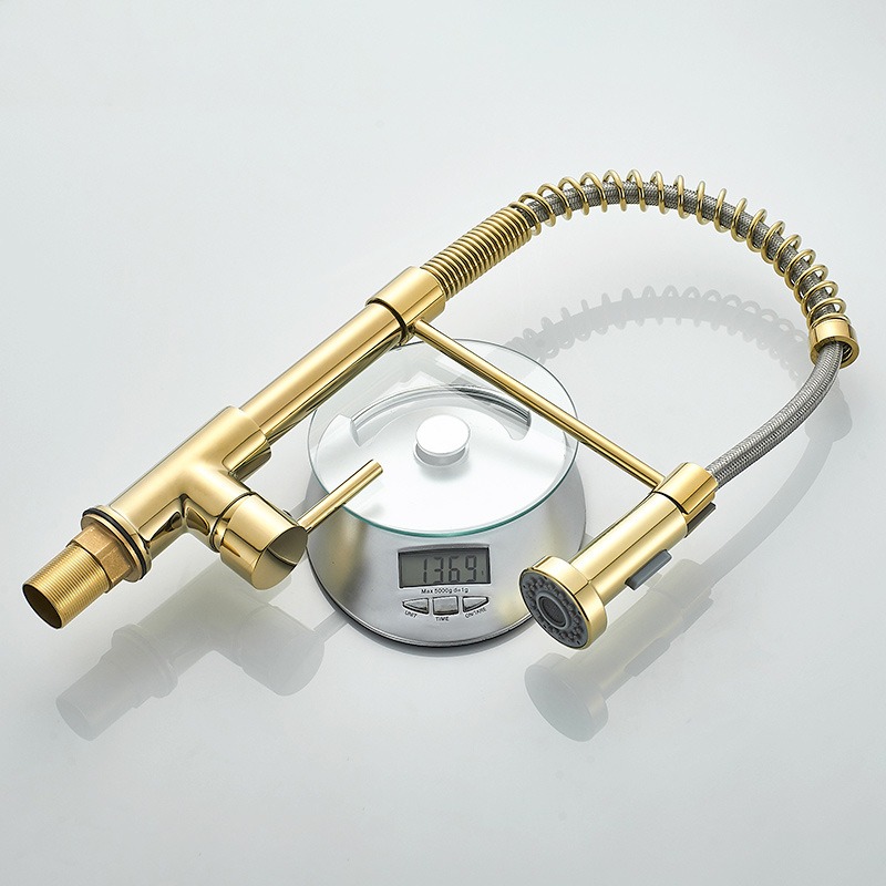 Spring-Action Retractable Kitchen Faucet – Effortless Use & Modern Design for Contemporary Homes