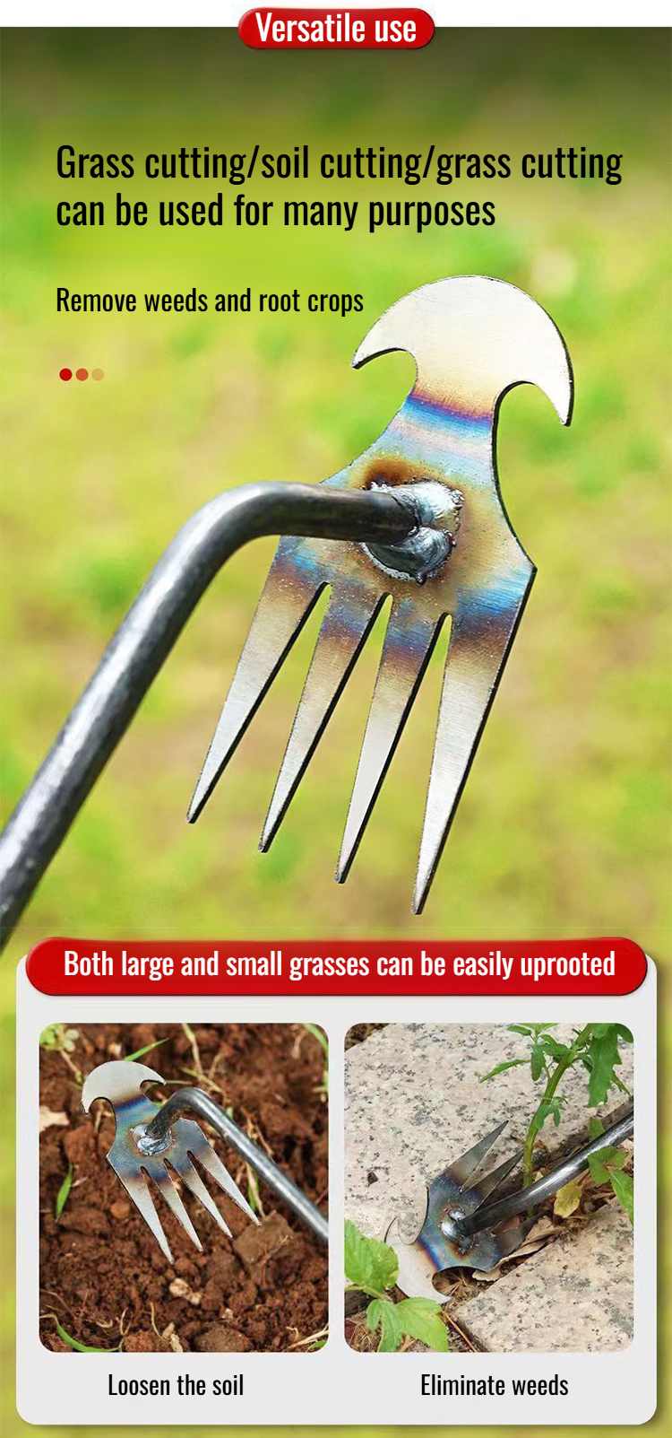 Stainless steel garden tools for long-lasting use