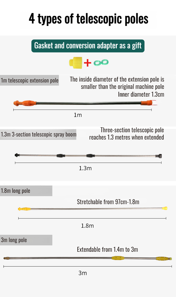 Durable electric sprayer rod attachment