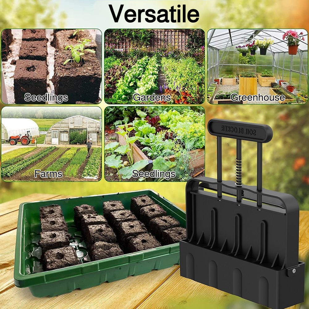 Soil block maker tool for eco-friendly gardening