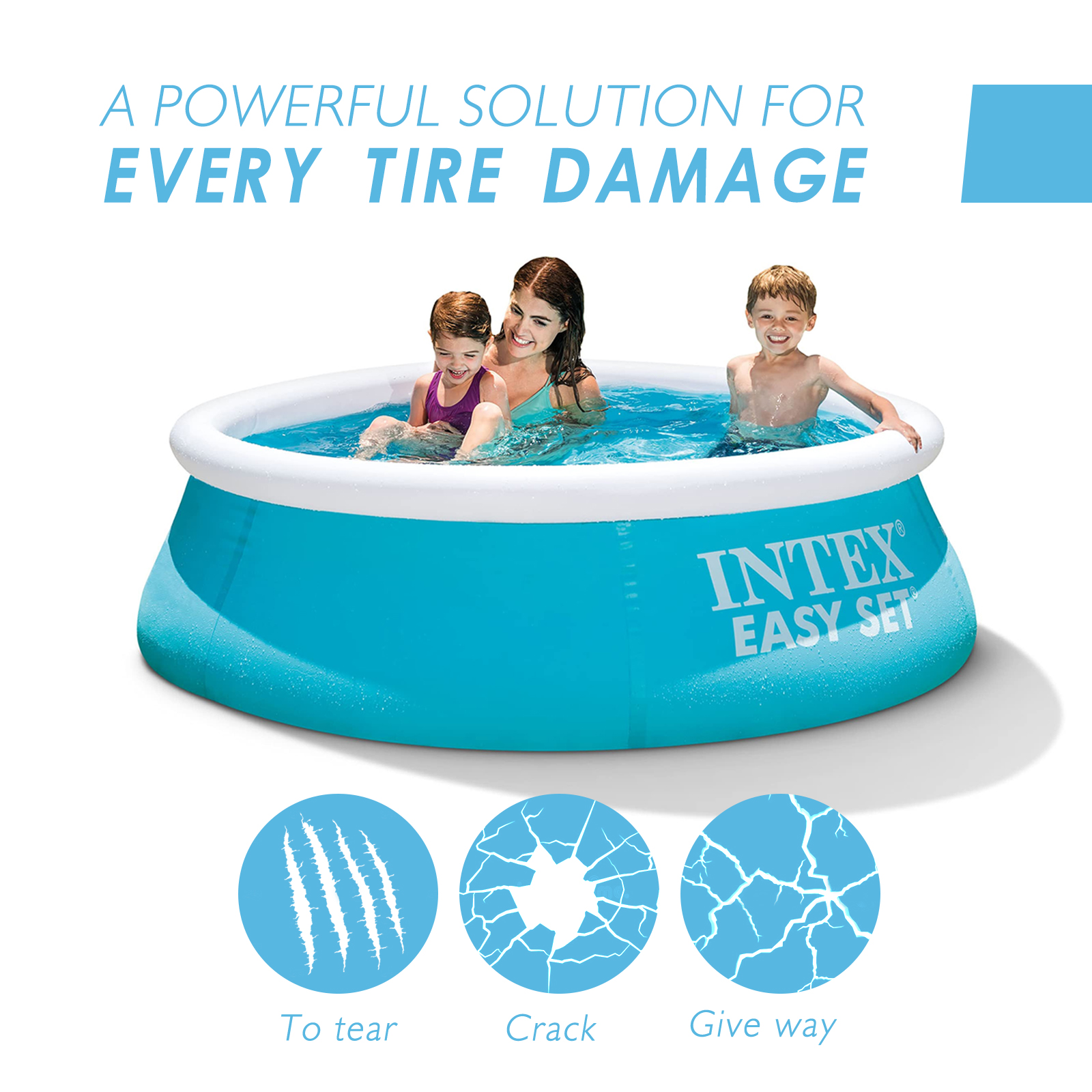 Yegbong Pool Repair Kit, Swimming Ring Air Cushion 