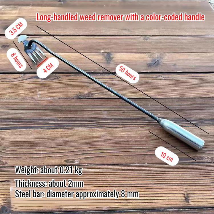 Ergonomic handle weeding tool for easy gardening