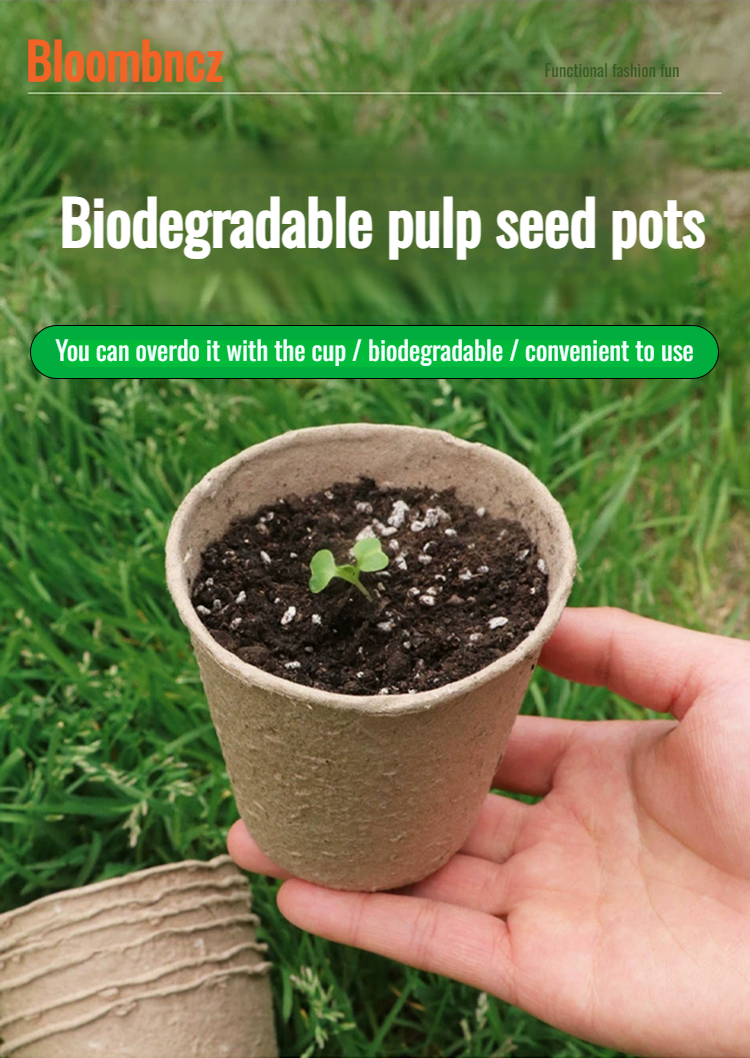 Compostable Seedling Planter Made from Recycled Pulp