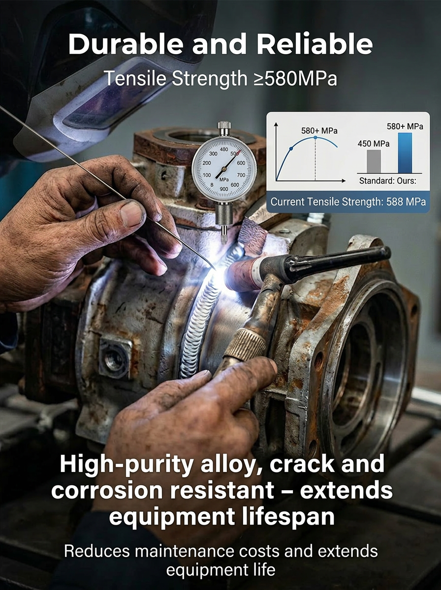 🛠️ Stop Overpaying Mechanics! Fix Anything in Your Garage with Our 588MPaIndustrial Low-Temp Welding Wire. 🔥