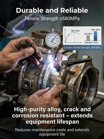 🛠️ Stop Overpaying Mechanics! Fix Anything in Your Garage with Our 588MPaIndustrial Low-Temp Welding Wire. 🔥