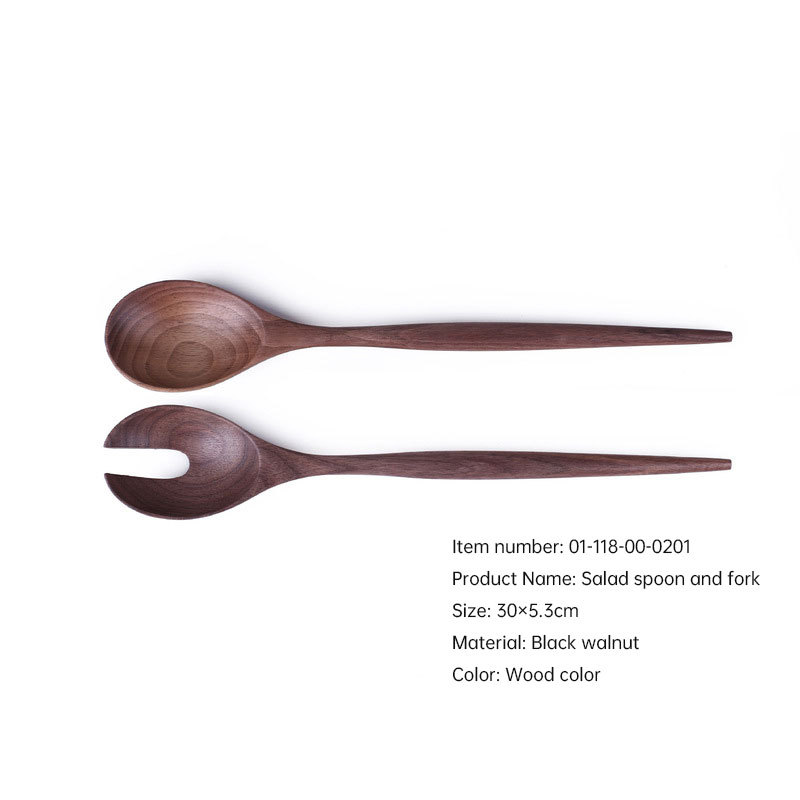 Minimalist Black Walnut Wooden Knife, Fork, Spoon Set, Wooden Chopping Board, Chopsticks, Spoon Storage, Tableware, Portable