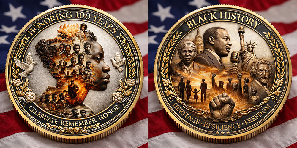 Black History Month Centennial Commemorative Coin