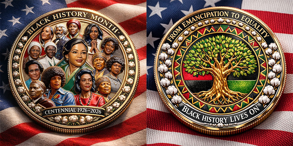 Black History Month Centennial Commemorative Coin