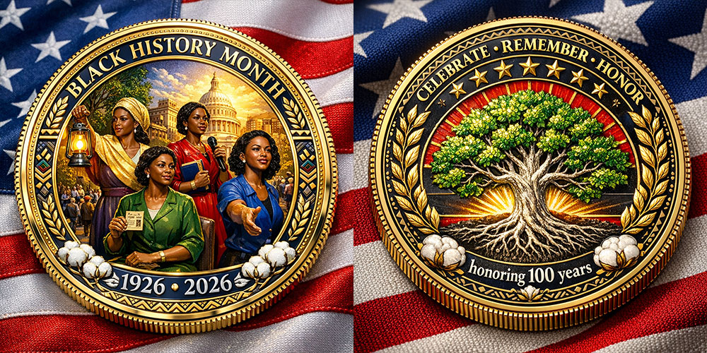 Black History Month Centennial Commemorative Coin
