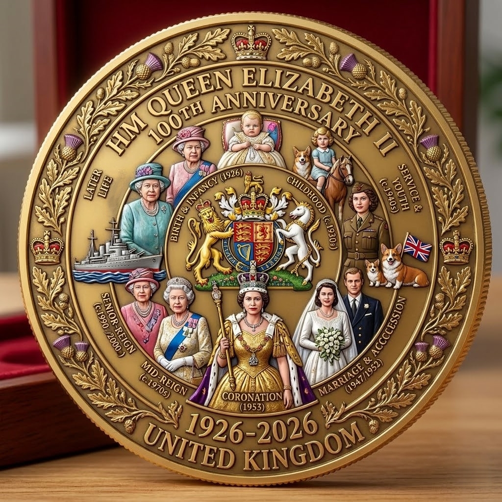 🎉Last Day 49% OFF -Queen Elizabeth II 100th Anniversary Commemorative Coin（1926-2026）