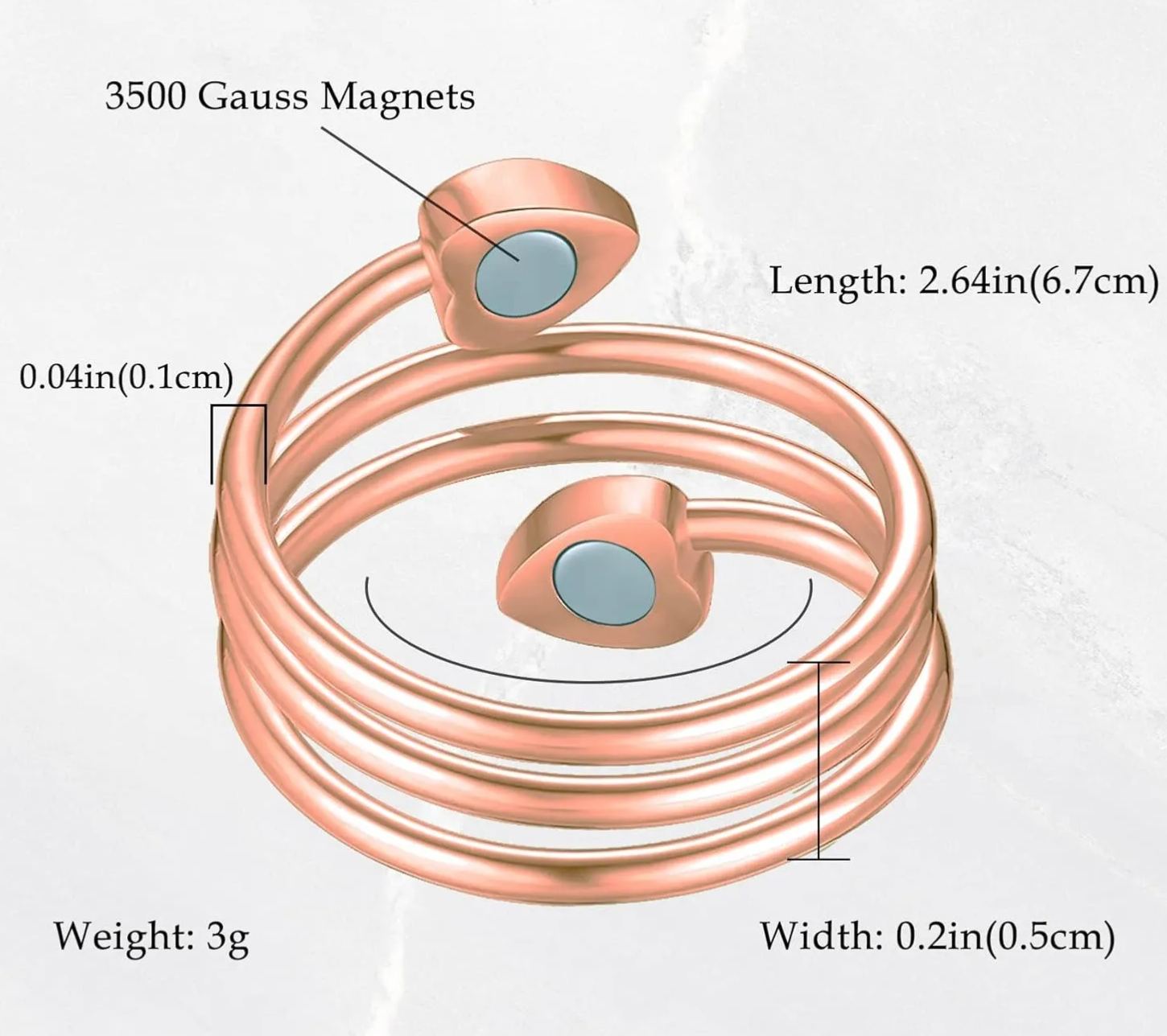 ❤️New Arrival Flash Sale 60% OFF💥2Pcs Copper Magnetic Ring