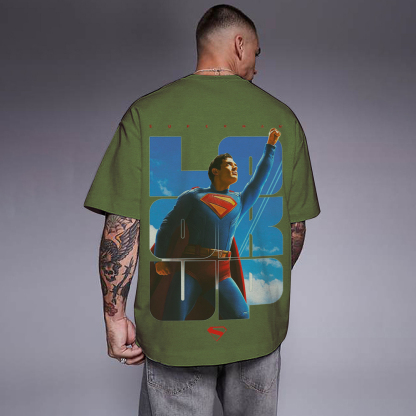 Superman Movie IP Pattern Men's Casual T-shirt