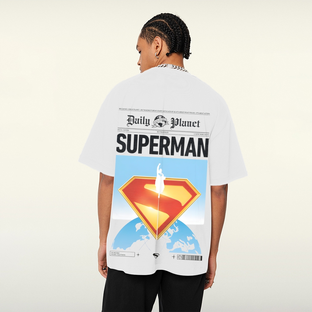 Superman Movie IP Pattern Men's Casual T-shirt