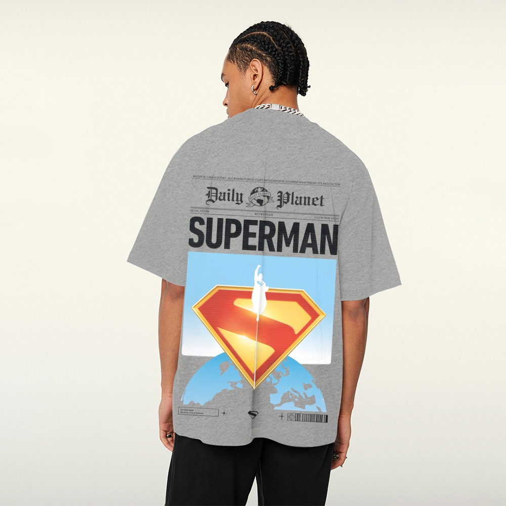 Superman Movie IP Pattern Men's Casual T-shirt