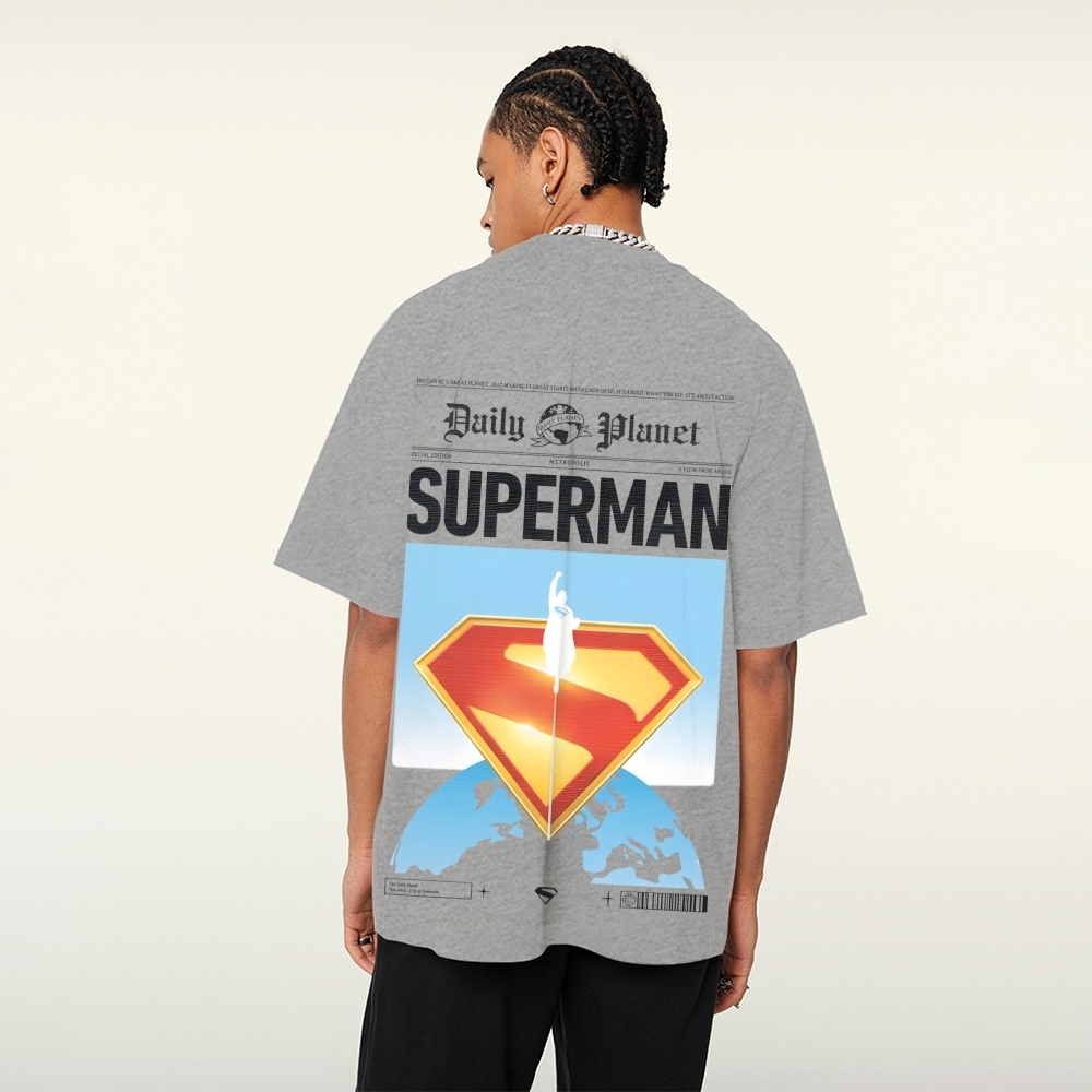 Superman Movie IP Pattern Men's Casual T-shirt