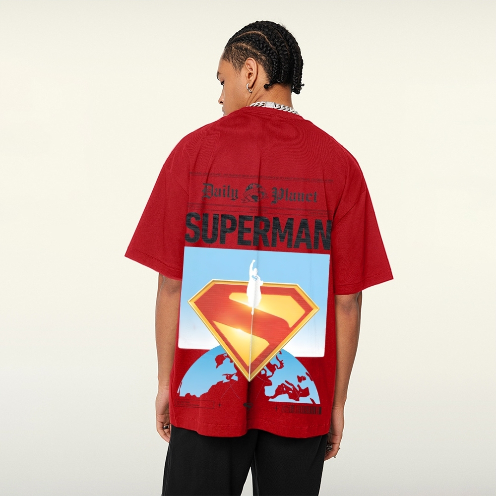 Superman Movie IP Pattern Men's Casual T-shirt