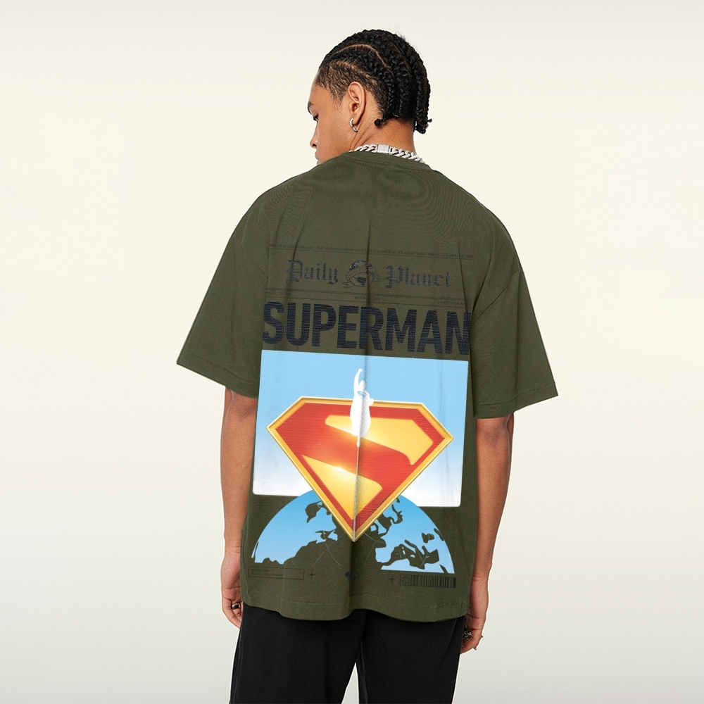 Superman Movie IP Pattern Men's Casual T-shirt