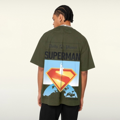 Superman Movie IP Pattern Men's Casual T-shirt