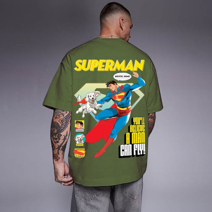 Superman Movie IP Pattern Men's Casual T-shirt