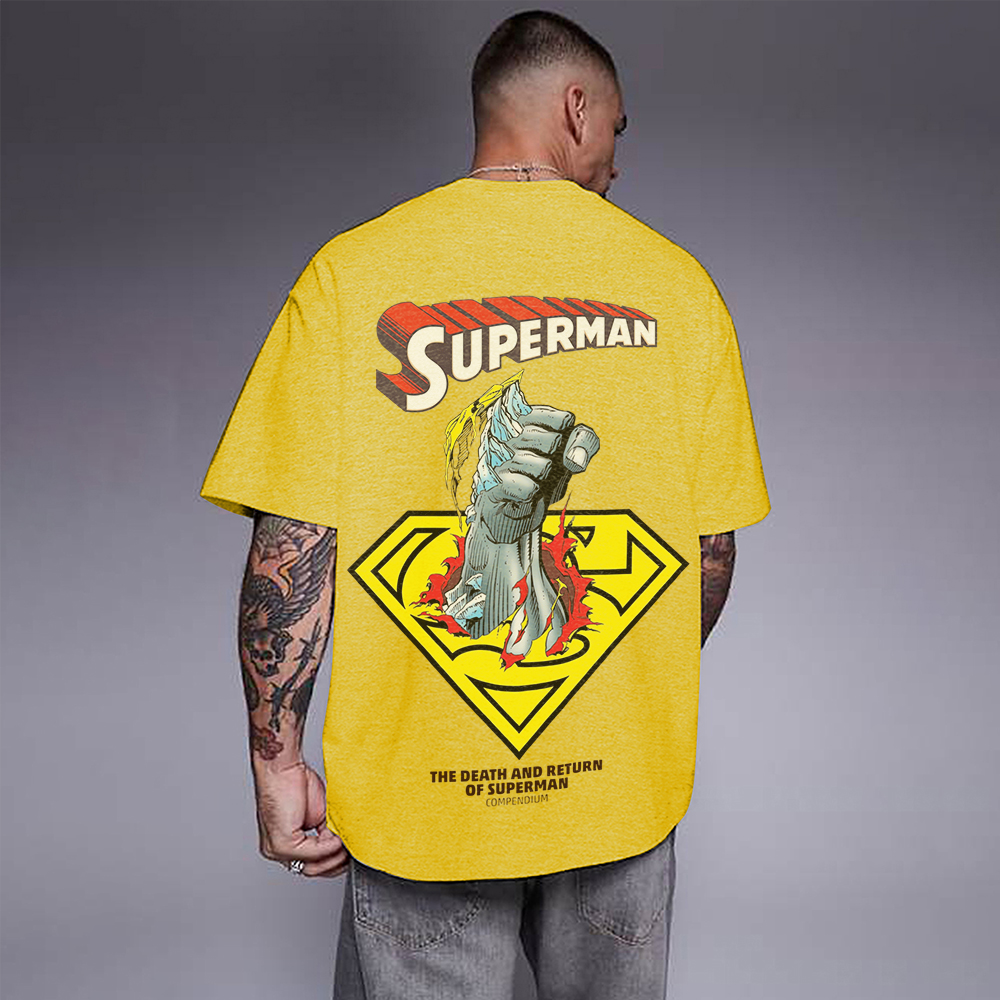 Superman Movie IP Pattern Men's Casual T-shirt