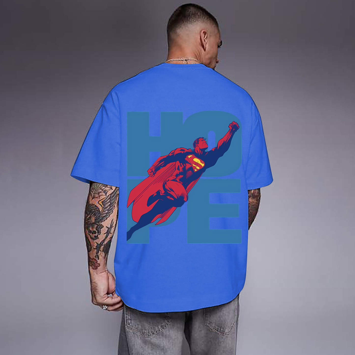 Superman Movie IP Pattern Men's Casual T-shirt