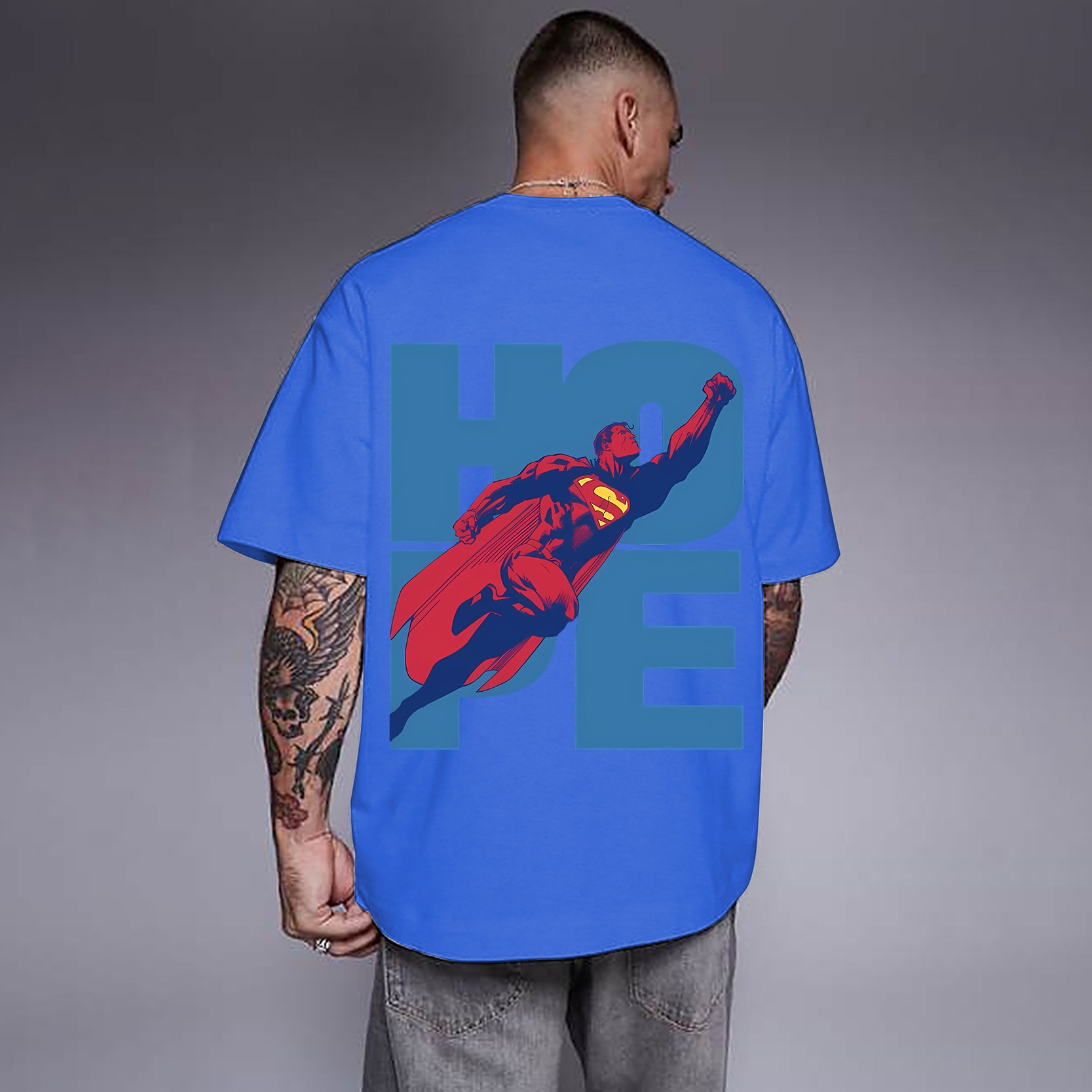 Superman Movie IP Pattern Men's Casual T-shirt