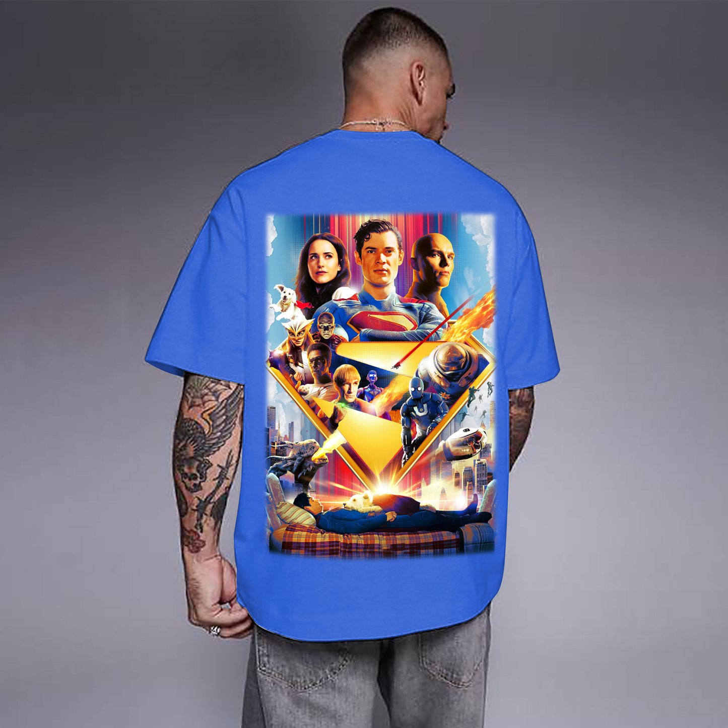 Superman Movie IP Pattern Men's Casual T-shirt