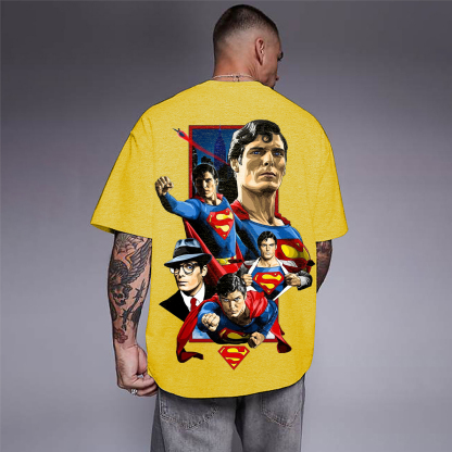 Superman Movie IP Pattern Men's Casual T-shirt