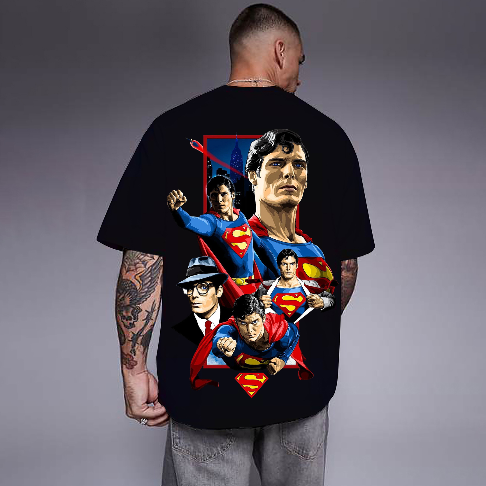 Superman Movie IP Pattern Men's Casual T-shirt