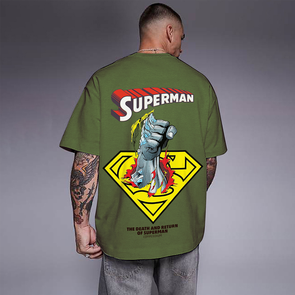 Superman Movie IP Pattern Men's Casual T-shirt