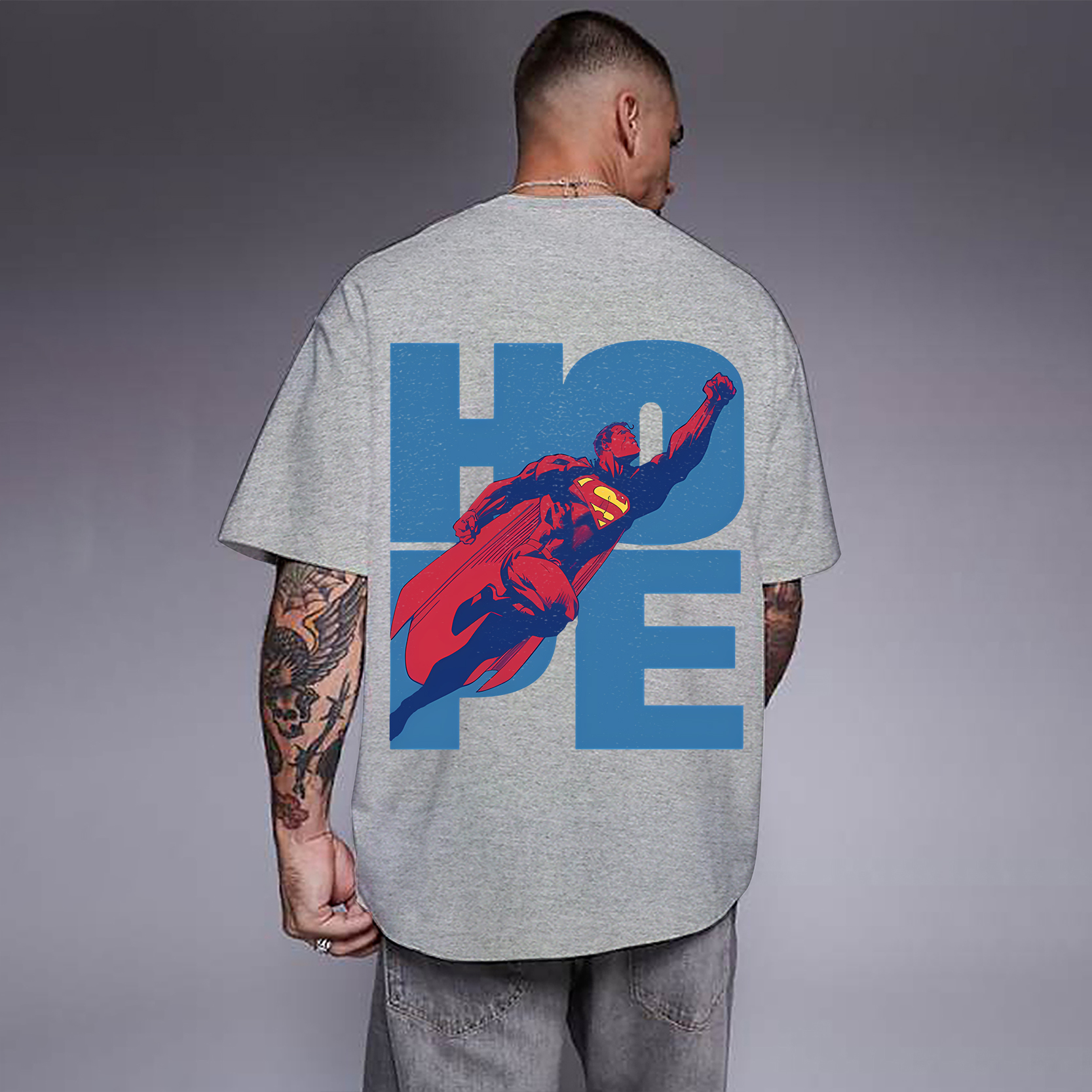 Superman Movie IP Pattern Men's Casual T-shirt