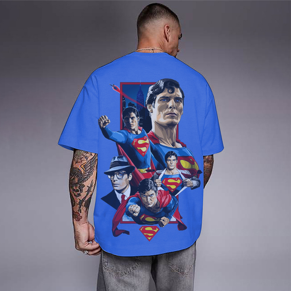 Superman Movie IP Pattern Men's Casual T-shirt