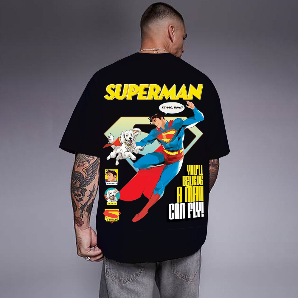 Superman Movie IP Pattern Men's Casual T-shirt