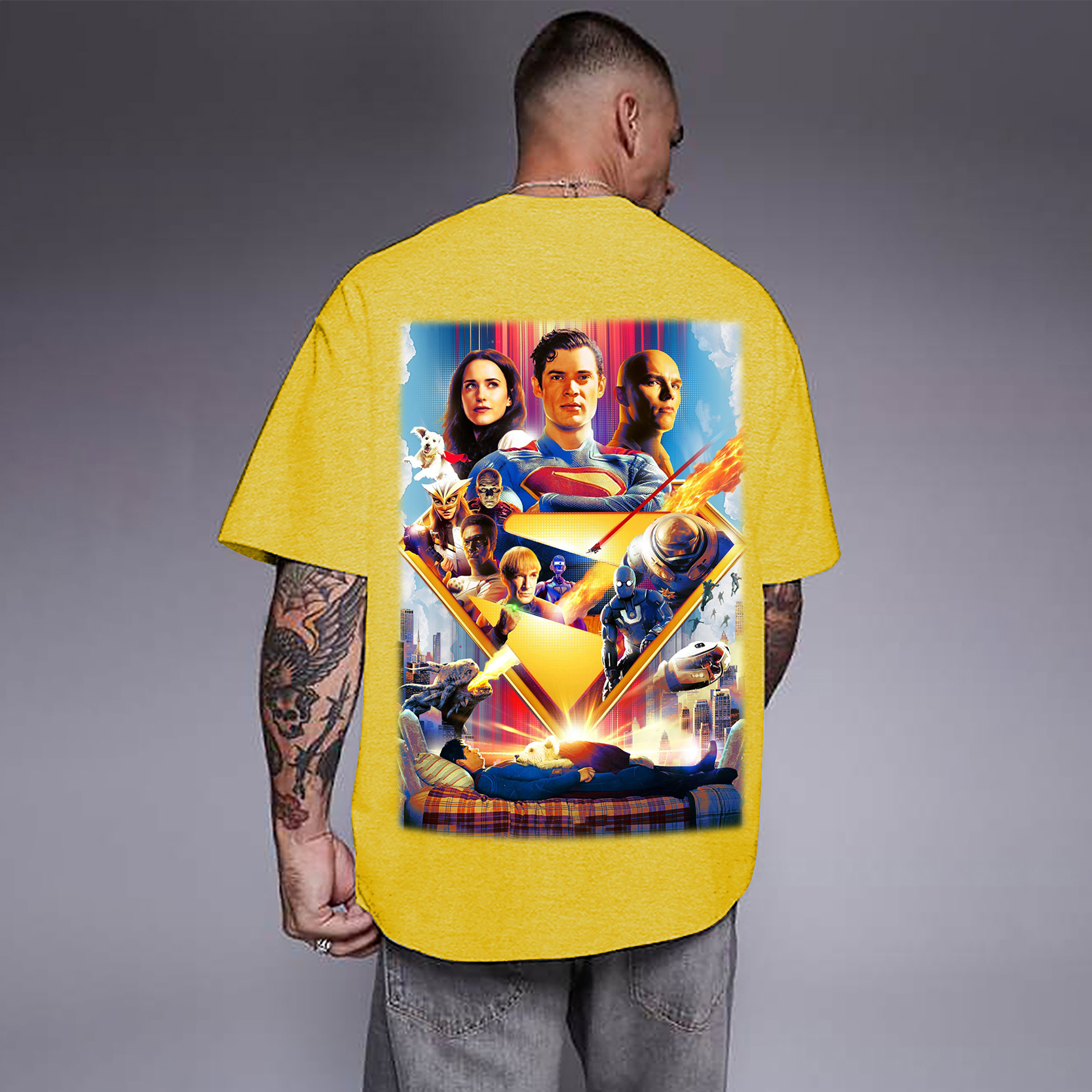 Superman Movie IP Pattern Men's Casual T-shirt