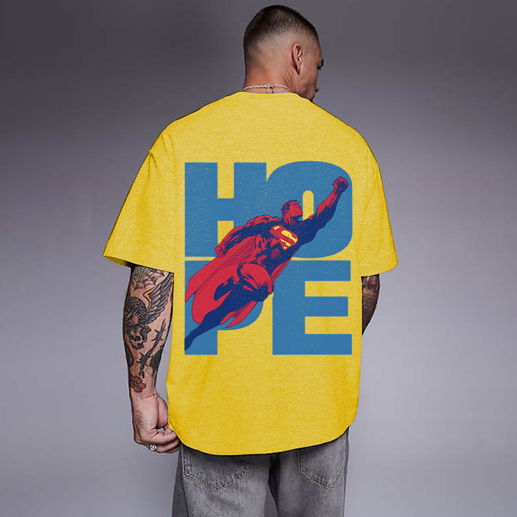 Superman Movie IP Pattern Men's Casual T-shirt