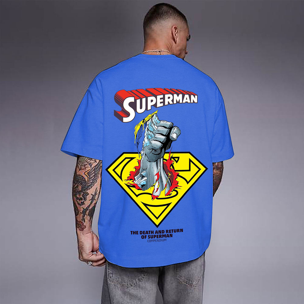 Superman Movie IP Pattern Men's Casual T-shirt