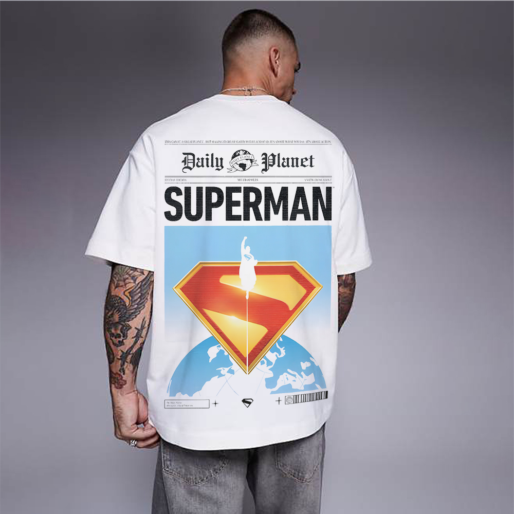 Superman Movie IP Pattern Men's Casual T-shirt