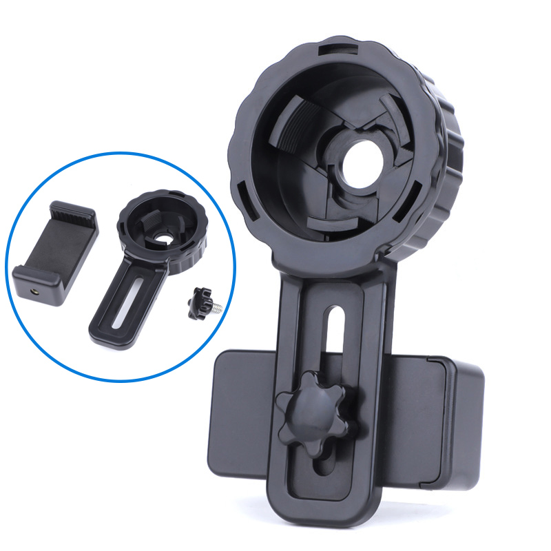 Suporte de celular para fotografia (universal, compatível com diâmetro externo de 28–48 mm)