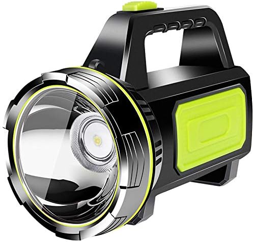 NEXAMARKET Superhelle wiederaufladbare LED-Taschenlampe, LED-Taschenlampe USB-wiederaufladbarer tragbarer Scheinwerfer Große Batterien Suchscheinwerfer Wasserdichte Campinglaterne mit Seitenlicht
