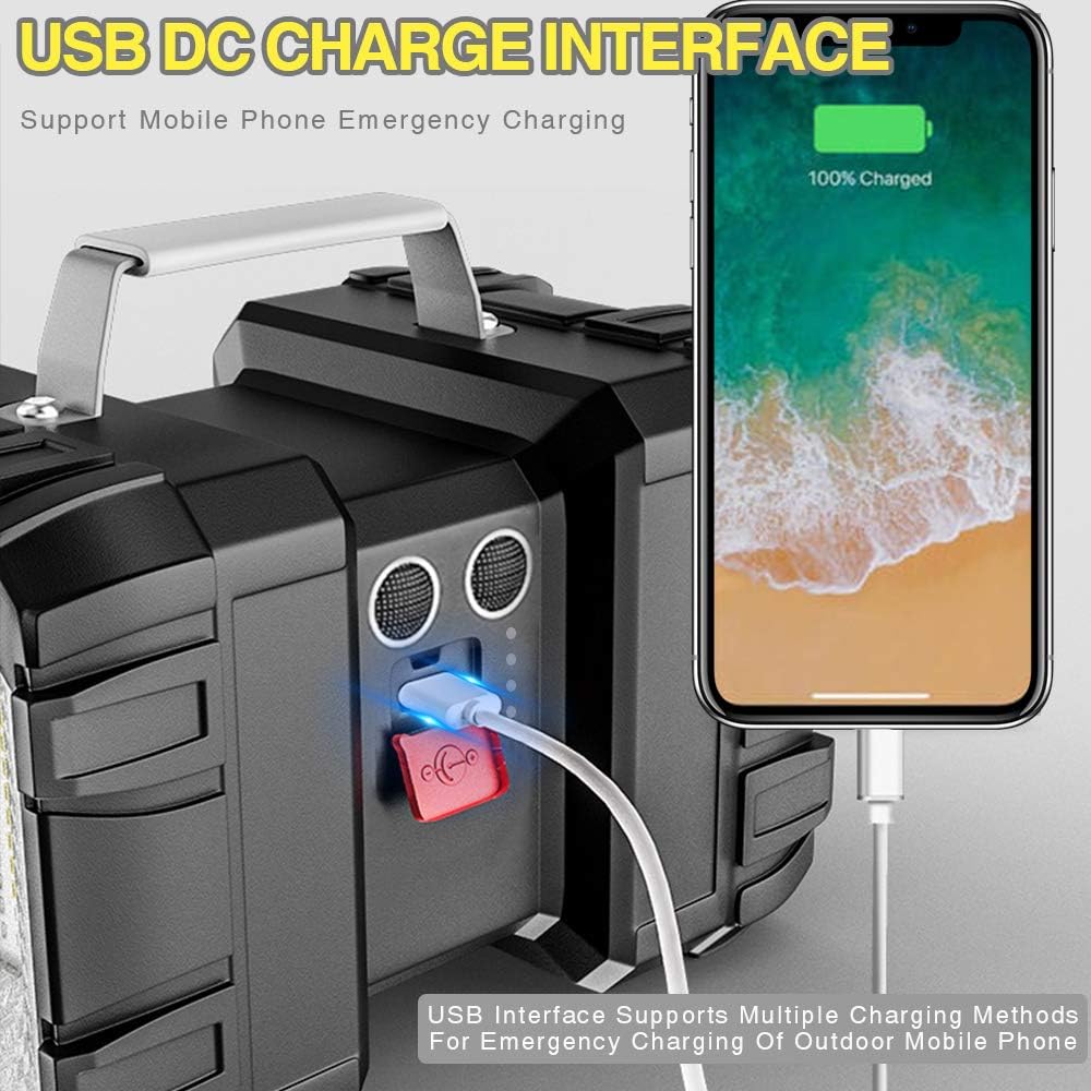 NEXAMARKET Taschenlampe LED Aufladbar,4000 Lumen USB-C Aufladbar Taschenlampen LED Handscheinwerfer Taschenlampe Extrem Hell 7 Lichtmodi Wasserdicht Outdoor Taschenlampe Groß Flashlight [Energieklasse A+++]