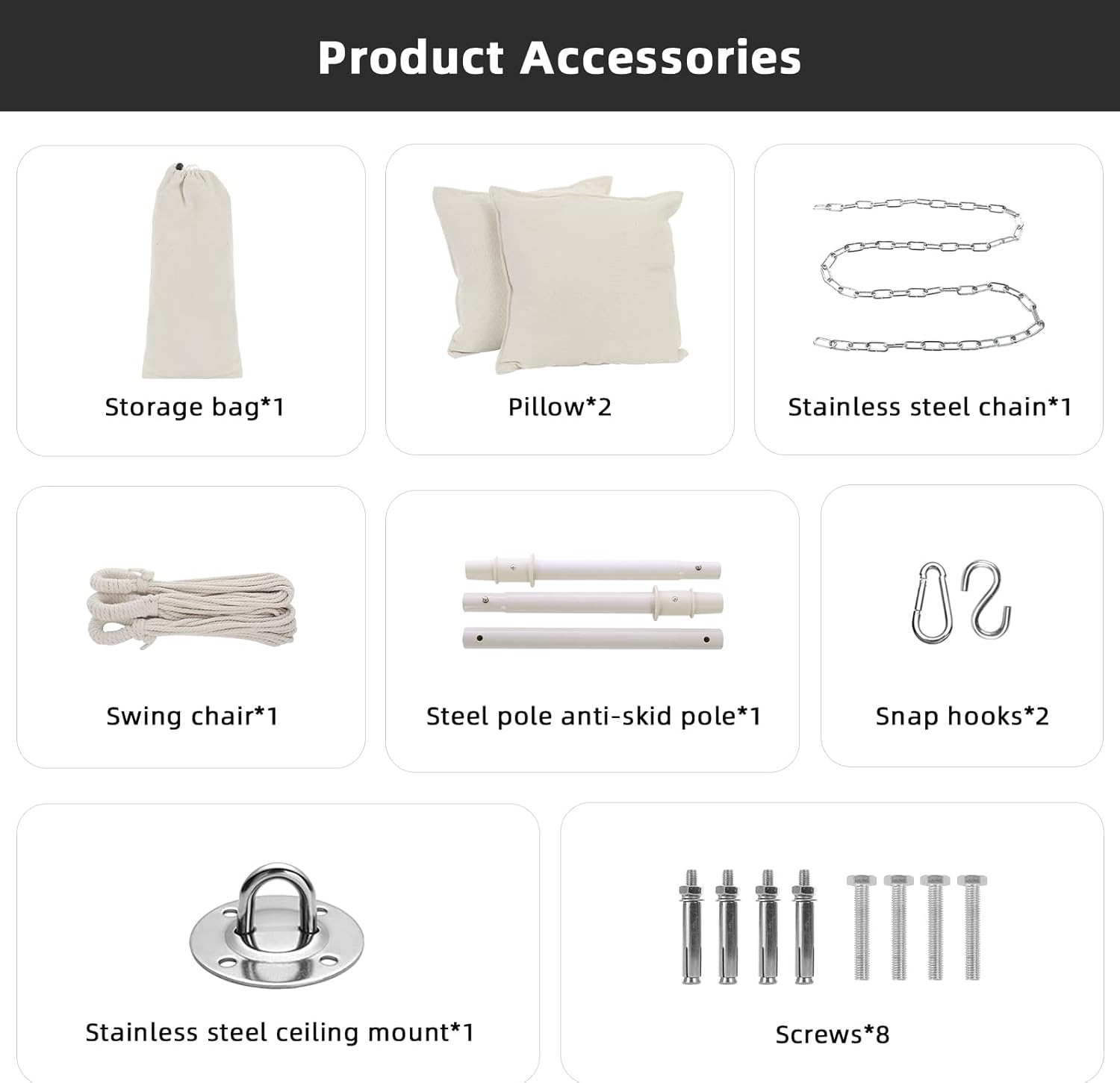 NEXAMARKET Schaukel Stuhl Große Hängematte Stuhl Weiche Baumwolle mit 2 Sitzkissen Kissen mit Tragetasche für Innen-/Außen-/Schlafzimmer Patio Garten Balkon, 330 Lbs (Blauer Streifen)