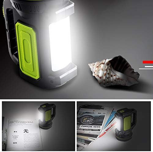NEXAMARKET Superhelle wiederaufladbare LED-Taschenlampe, LED-Taschenlampe USB-wiederaufladbarer tragbarer Scheinwerfer Große Batterien Suchscheinwerfer Wasserdichte Campinglaterne mit Seitenlicht