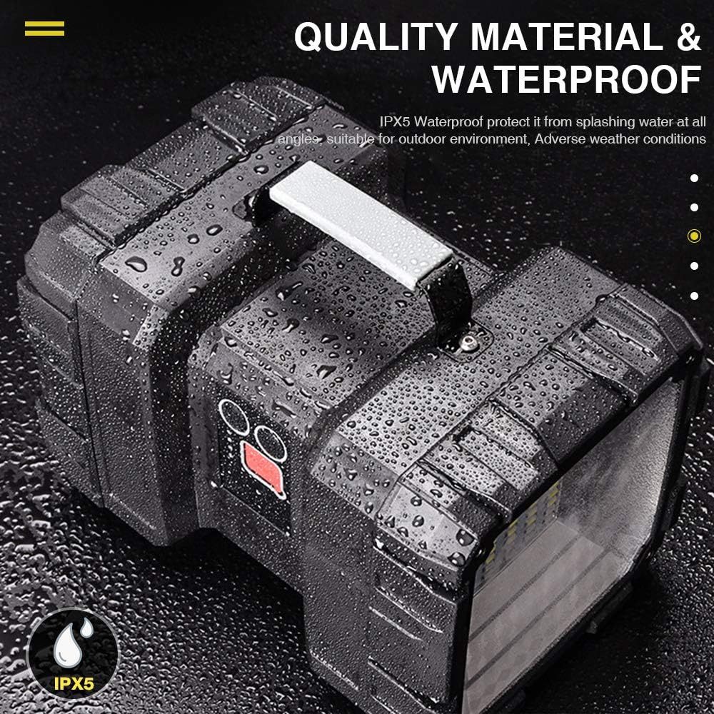 NEXAMARKET Taschenlampe LED Aufladbar,4000 Lumen USB-C Aufladbar Taschenlampen LED Handscheinwerfer Taschenlampe Extrem Hell 7 Lichtmodi Wasserdicht Outdoor Taschenlampe Groß Flashlight [Energieklasse A+++]