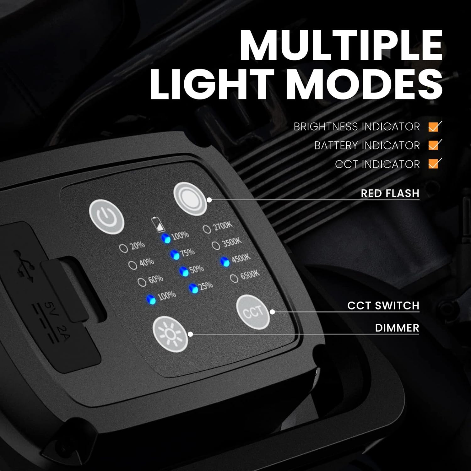 NEXAMARKET COB LED Akku Werkstatt Strahler Arbeitsleuchte Tragbar mit Magnet, 2200Lm Hohe Helligkeit Dimmbar, 8000mAh mit Powerbank Funktion, Lampe für Camping Baustelle Autowerkstätten