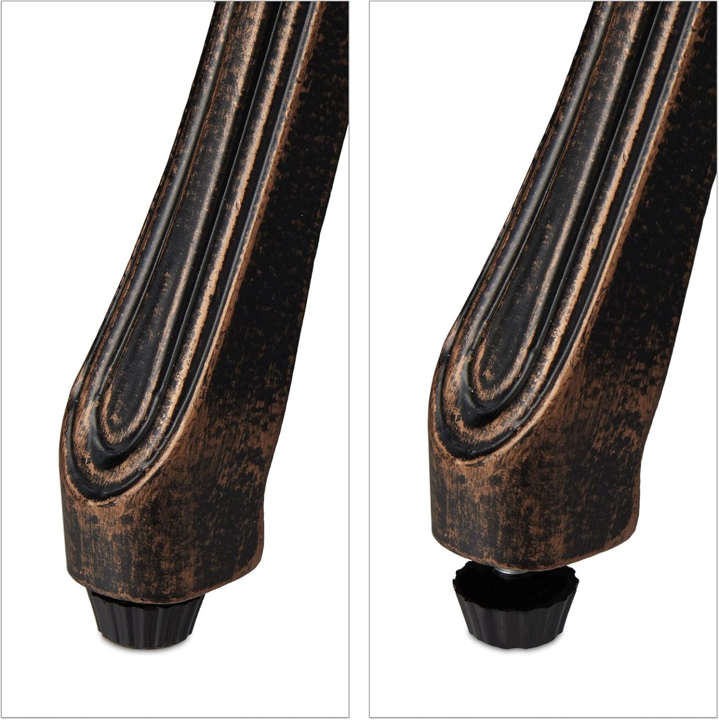 NEXAMARKET Gartenbank, 2 Sitzer, Rosen, Terrasse, Balkon, Aluminium Guss, antike Sitzbank, 84x111,5x56 cm, schwarz/bronze