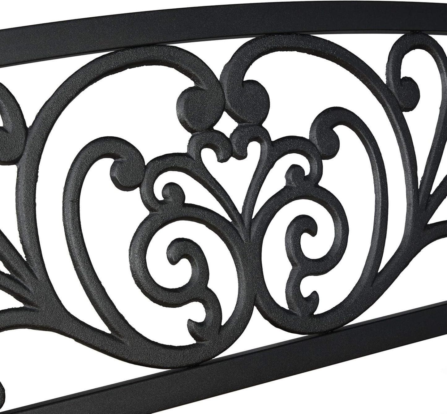 NEXAMARKET Gartenbank, 2-Sitzer, Balkon, Terrasse, Holz, Metall, rustikale Parkbank, HxBxT: 86,5x127x59 cm, braun/schwarz