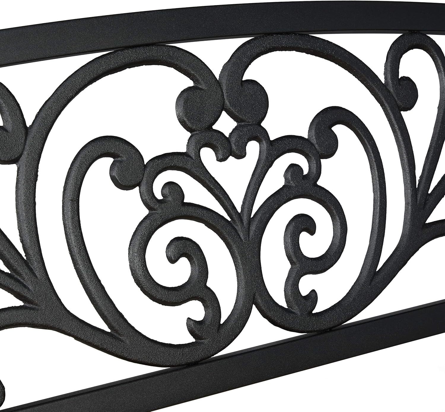 NEXAMARKET Gartenbank, 2-Sitzer, Balkon, Terrasse, Holz, Metall, rustikale Parkbank, HxBxT: 86,5x127x59 cm, braun/schwarz