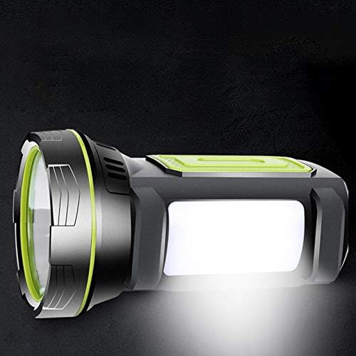 NEXAMARKET Superhelle wiederaufladbare LED-Taschenlampe, LED-Taschenlampe USB-wiederaufladbarer tragbarer Scheinwerfer Große Batterien Suchscheinwerfer Wasserdichte Campinglaterne mit Seitenlicht
