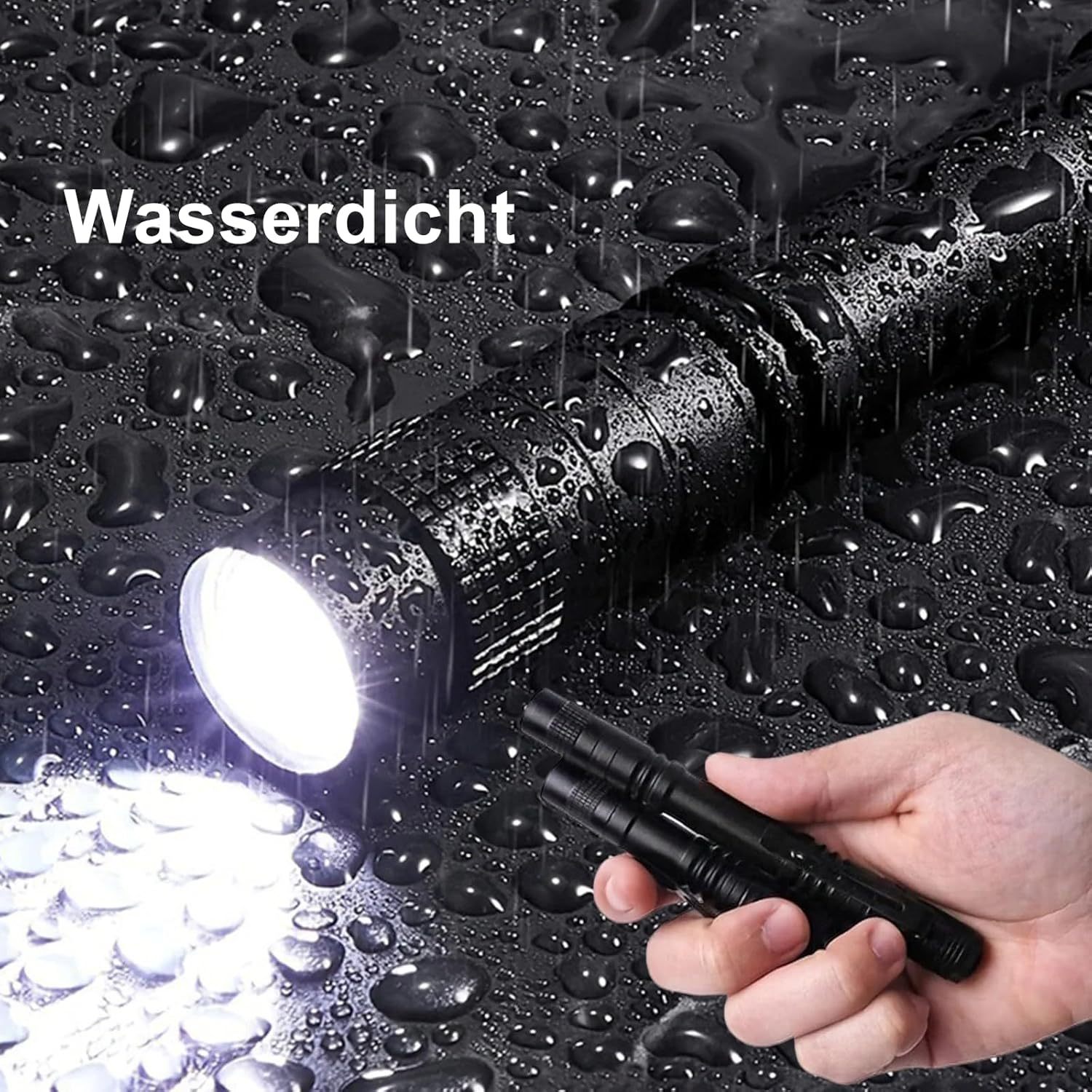 NEXAMARKET 1pc Tragbares Grelles Licht, Ultra Helle LED Taschenlampe Wasserdichte Ministift Form Taschen Fackel mit Anti-Schleuder Taschen Klipp [Energieklasse A]