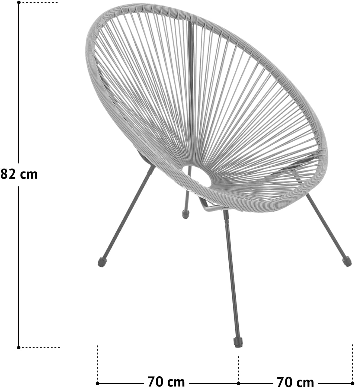 NEXAMARKET Bali Balkon-Möbel 3-TLG. Polyrattan Lounge-Set Balkon-Set Braun